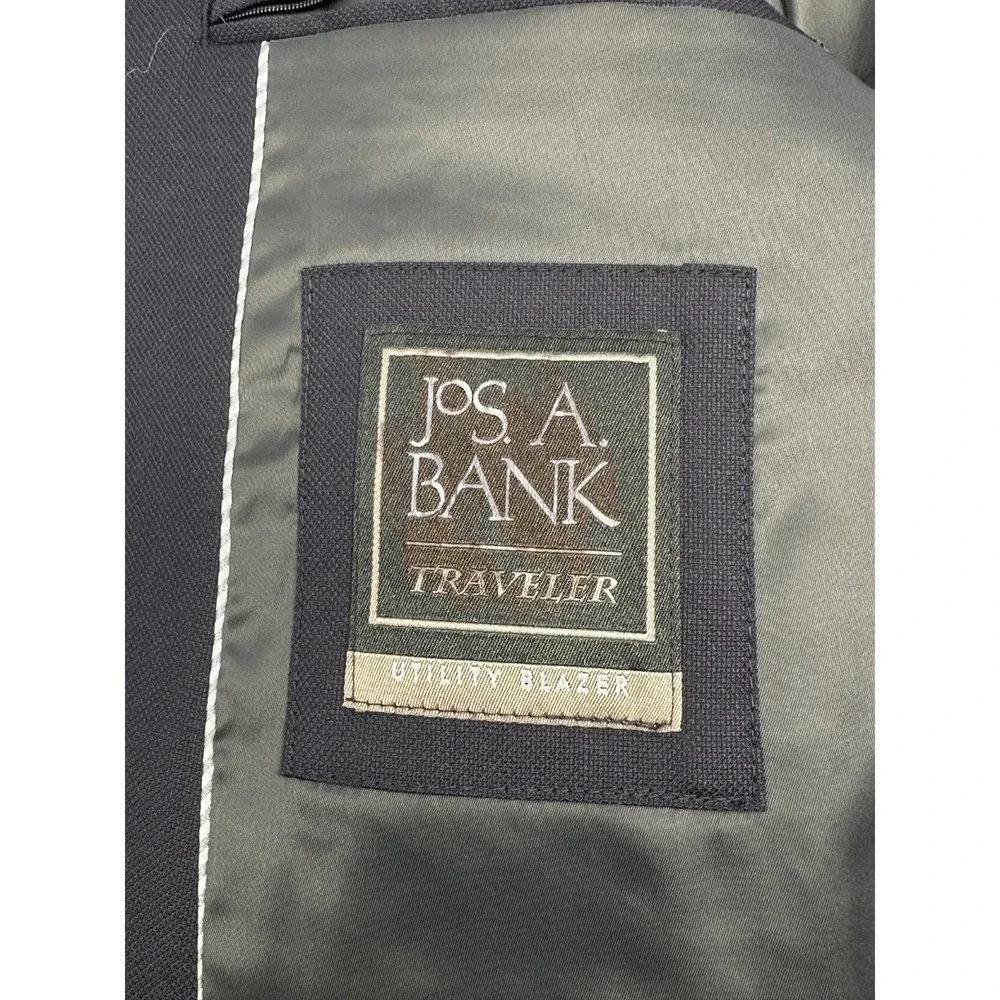 NEW Jos A Bank Mens Sz 56R Utility Blazer Traveler Navy Wool Tailored Fit Jacket
